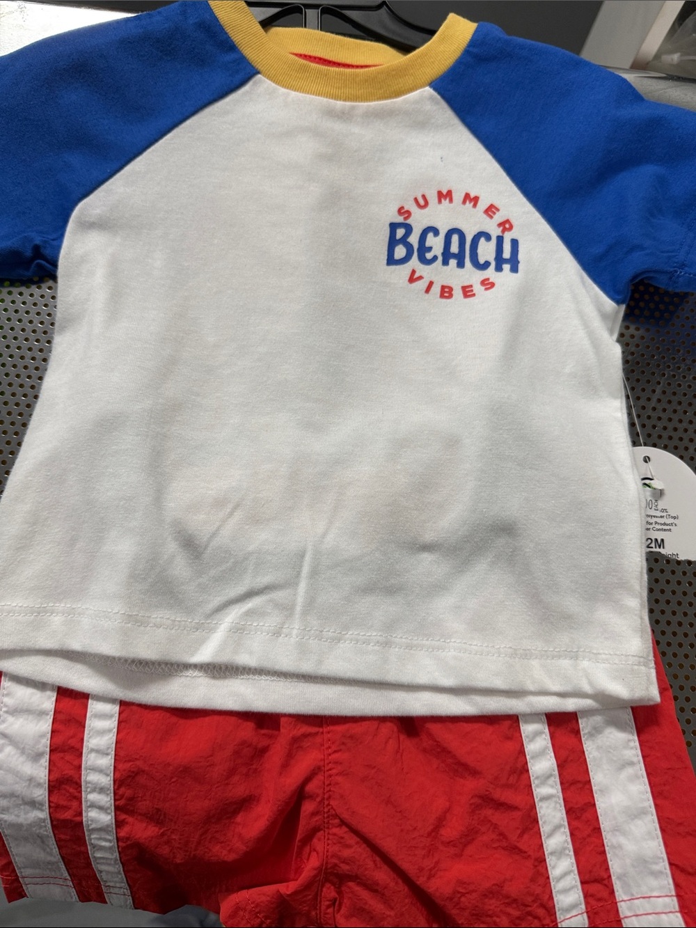 Carter's White, Blue & Red 'Beach Vibes' Matching Set